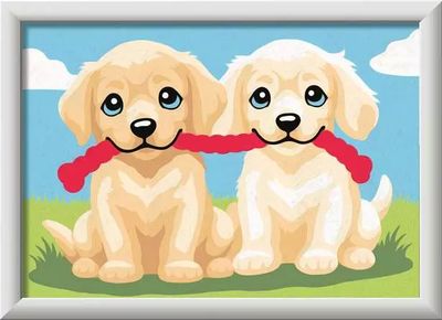 Creart - Peinture à numéro: jeux de chiots