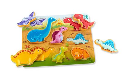 Casse-tête Chunky "Peek &amp; Explore" 8 pièces - Dinosaures
