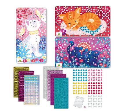 3 Mini Mosaïques - Chats