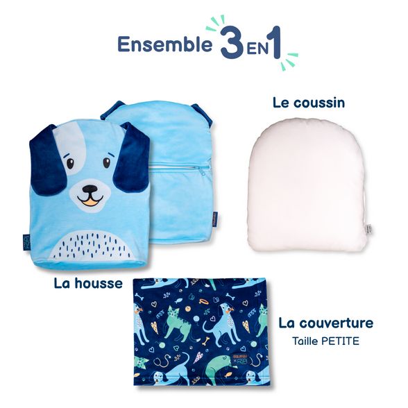 Poupilou - Ensemble réconfort 3 en 1 - Chien