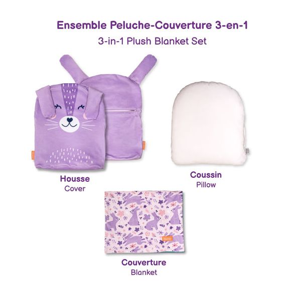 Poupilou - Ensemble réconfort 3 en 1 - Lapin