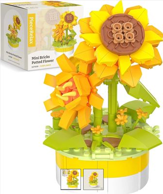 Mini bricks pot de fleur - Tournesol