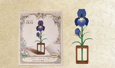 DIY Flora series - Iris bleu