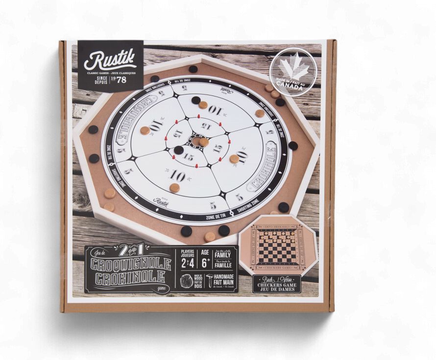 Rustik 3-en-1 : Croquignole de luxe- Dames - Échecs