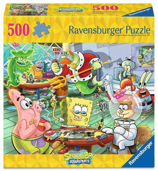 Casse-tête 500 pièces Ravensburger - SpongeBob SquarePants: Games Night at the Krusty Krab