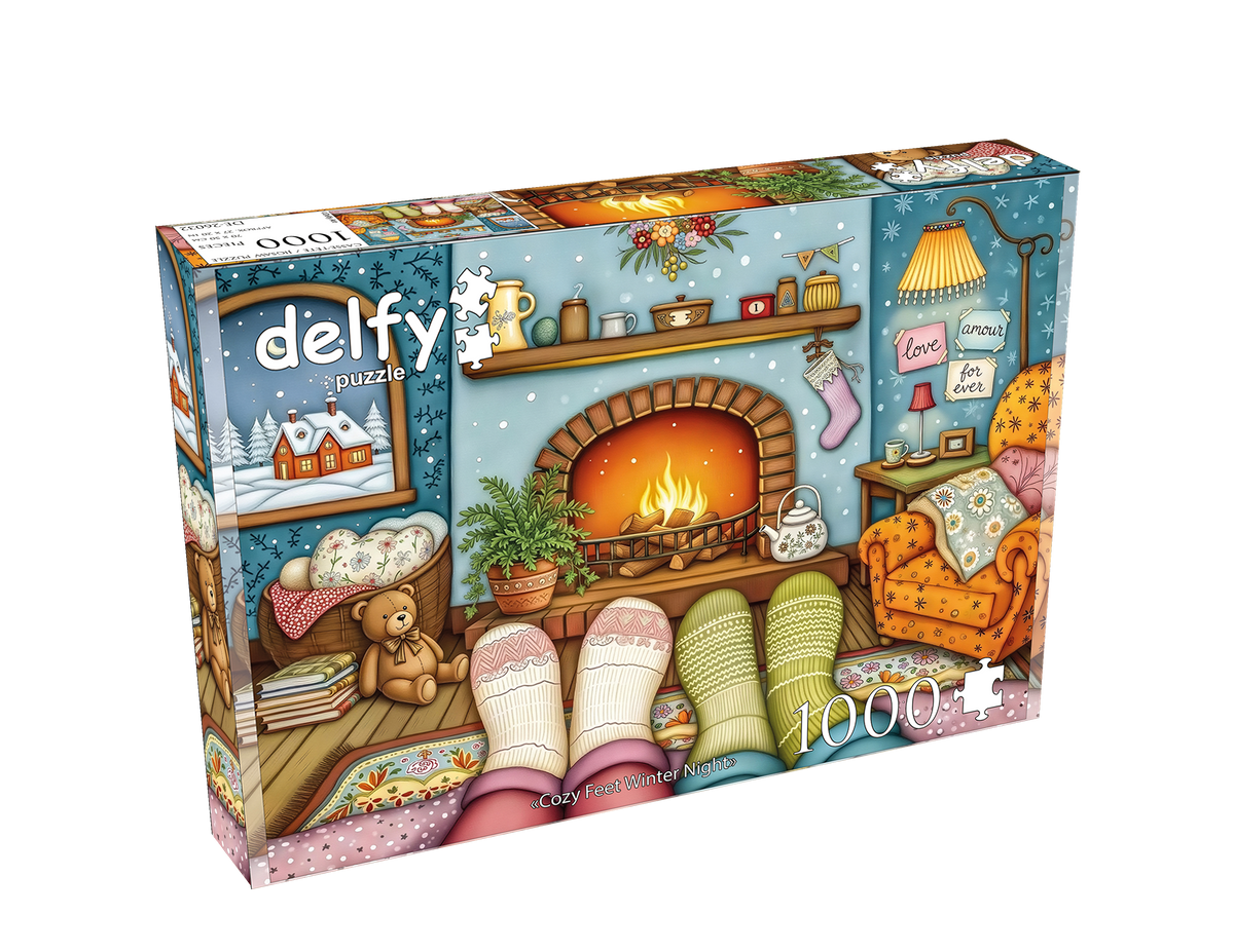 Casse-tête 1000 pièces Delfy - Cozy Feet, Winter Night