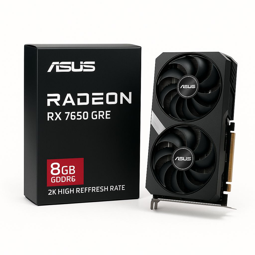 ASUS Radeon RX 7650 GRE 8GB GDDR6 Graphics Card – 2K High Refresh Rate Gaming GPU