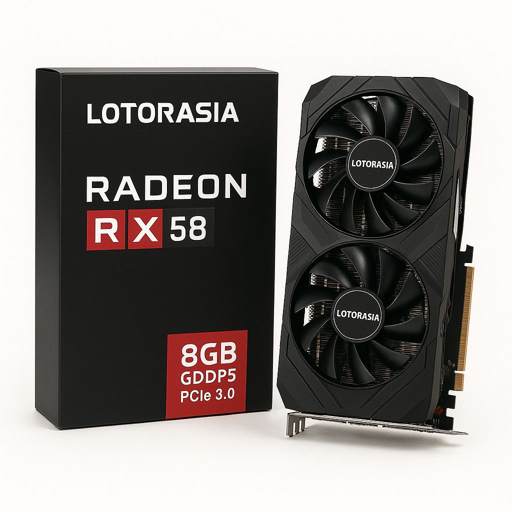 Lotorasia Radeon RX 580 8GB GDDR5 Triple-Fan PCIe 3.0 Gaming Graphics Card