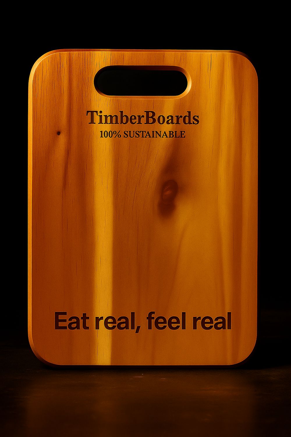 TimberBoards Chopping Board - Eat Real, Feel Real