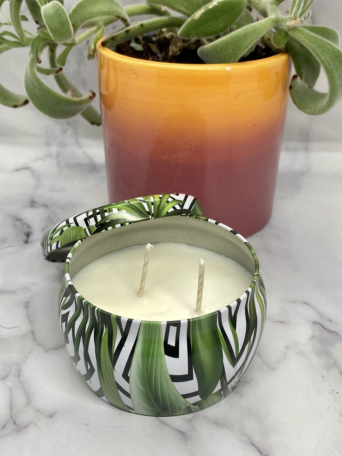 Soy Candle Designer Tins - 8 oz.  Hand-poured and Non-toxic