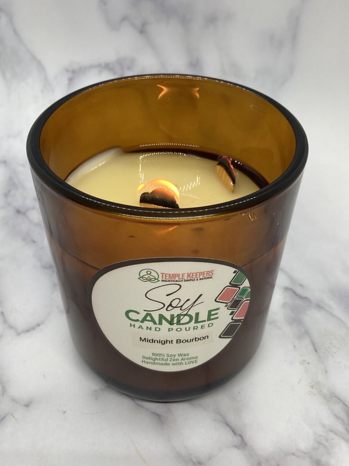 Elegant Glass Candles Wooden Wicks - 16 oz. 3 for $85
