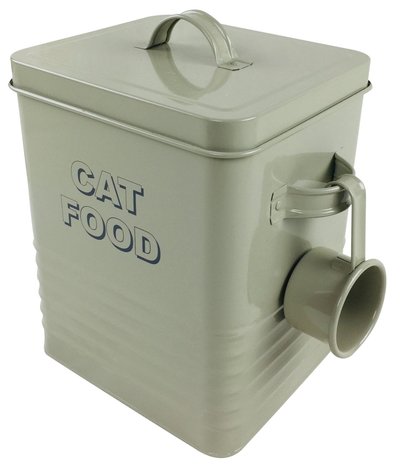 metal cat food container