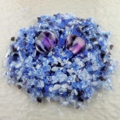 COE90 Dual Tone Chunky Frit Bits - Blue Mix