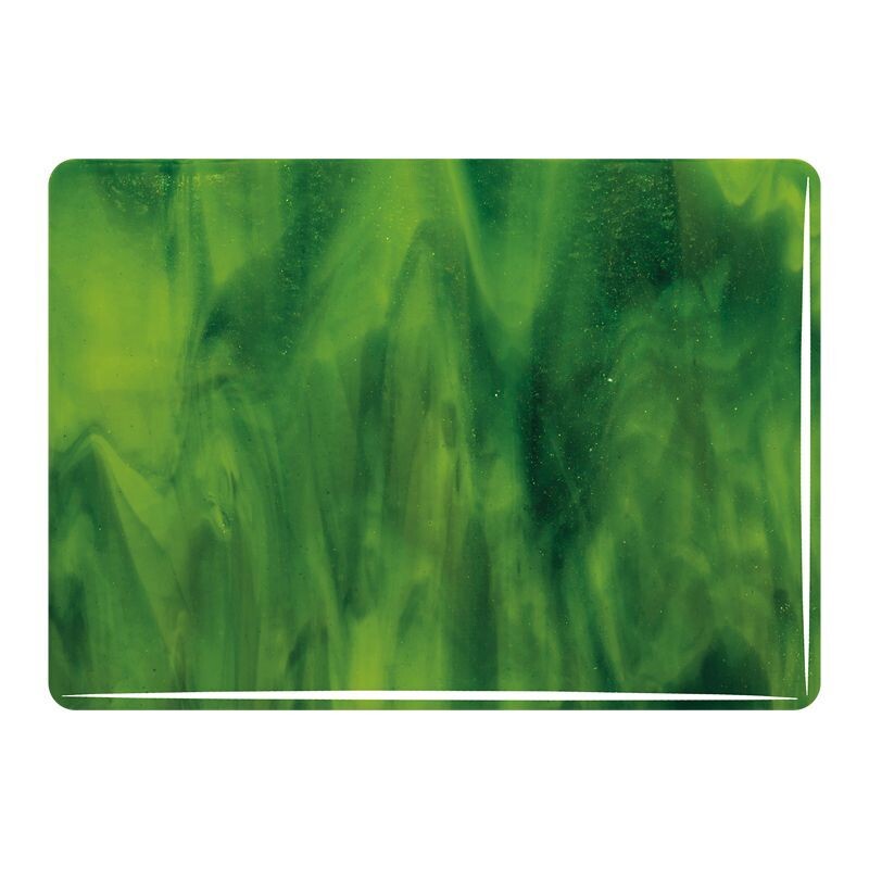 Bullseye Yellow Opal, Deep Forest Green Streaky