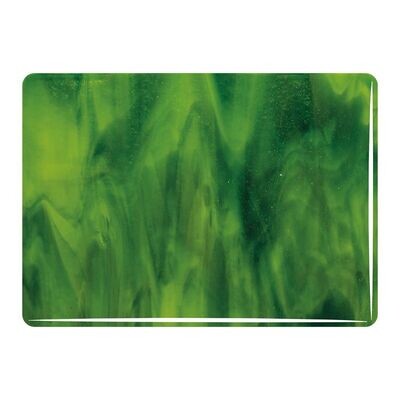 Bullseye Yellow Opal, Deep Forest Green Streaky