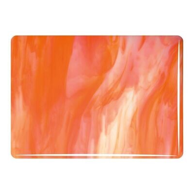 Bullseye White Orange Streaky Opal