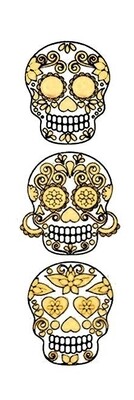 Sugar Skull Decals, 3pk