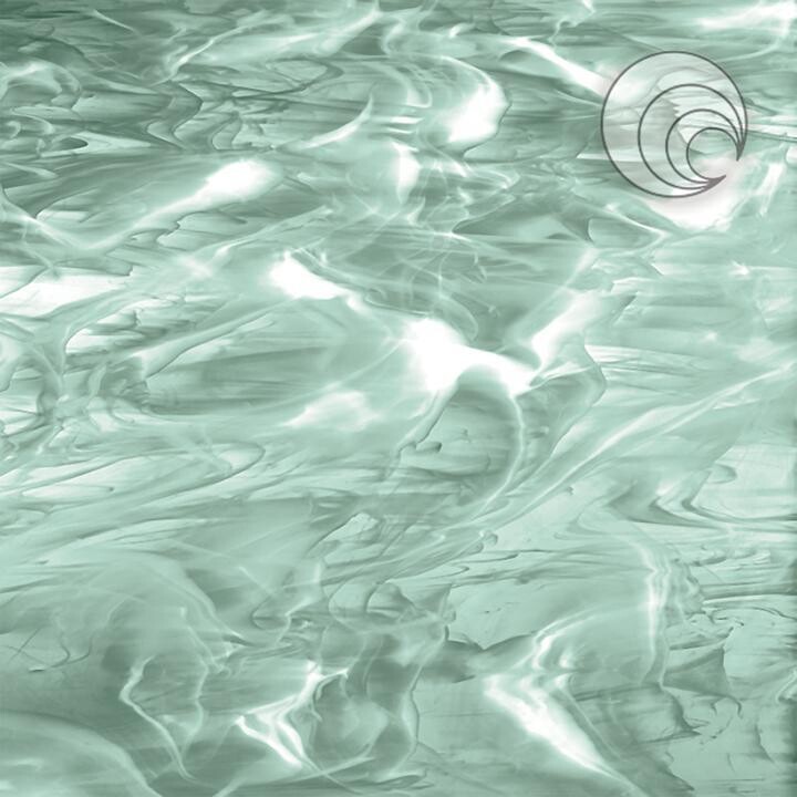 Sea Green/White Wispy (System96 Fusible)