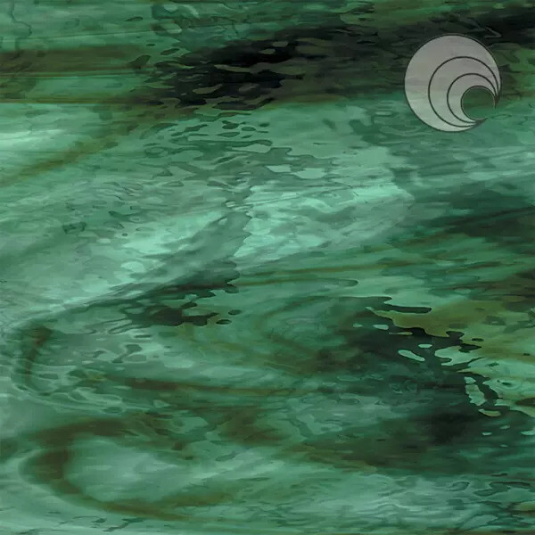Deep Olive/Sea Green Waterglass (System96 Fusible)