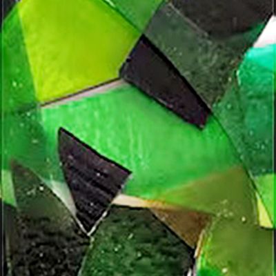 Mosaikk avkapp fargepakke &quot;Mix Greens&quot; - 1/2kg