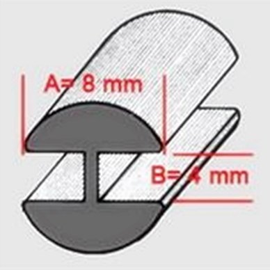 H-Bly rund 8x4 mm