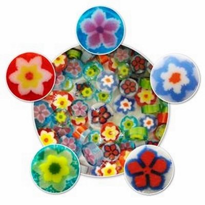 Assortert Bullseye Millefiori!, Jeg ønsker: In Bloom - 5 stk/pk