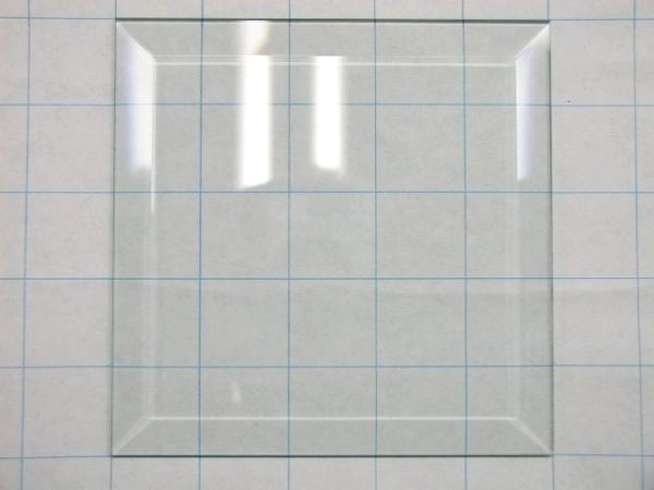 Fasettslipt firkant  125 x 125 mm