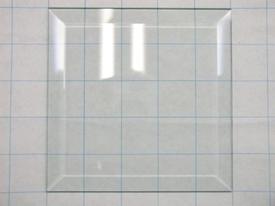 Fasettslipt firkant  125 x 125 mm