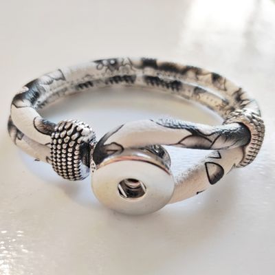 Snap on Armbånd - Boho Blomst