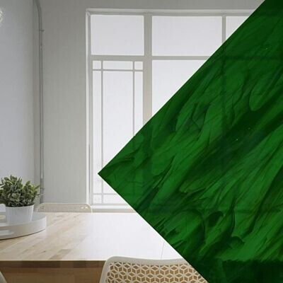 Dark Green/White, wispy avkapp