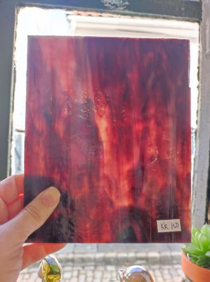 Burgundy/White Mottled Opal