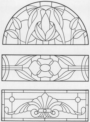 Sidelights, Fanlights and Transoms Stained Glass Pattern Book