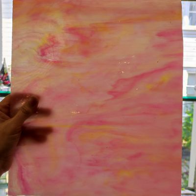 White, Pink, Amber translucent