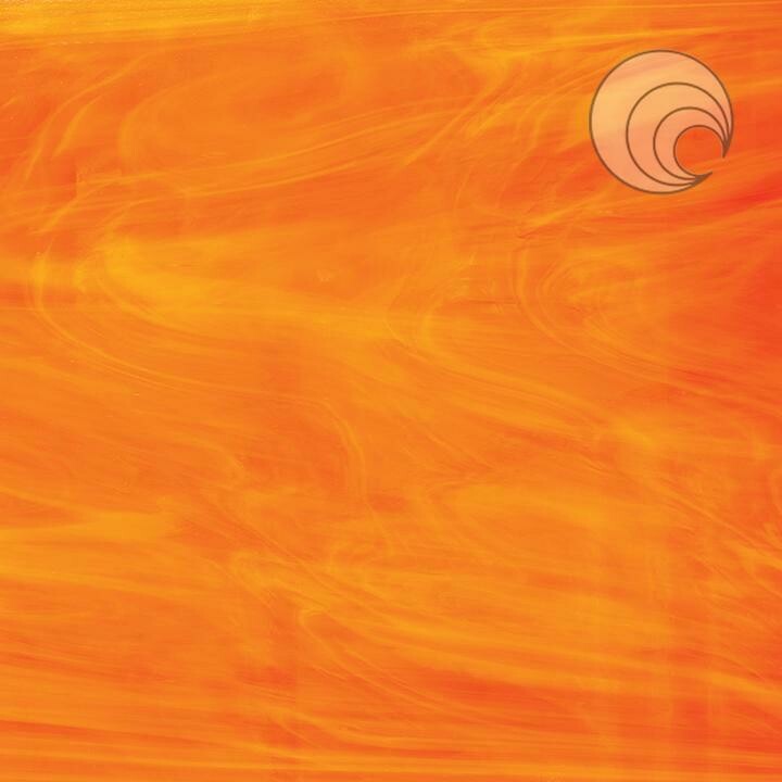 Orange/White Wispy Semi-Translucent (System96 Fusible)