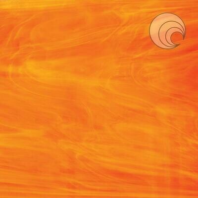 Orange/White Wispy Semi-Translucent (System96 Fusible)