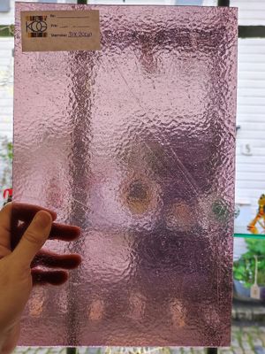 Kokomo Light Purple Rose hammered transparent