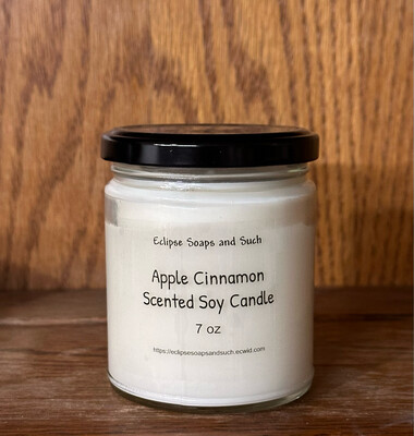 Apple Cinnamon Scented Soy Candle 7oz
