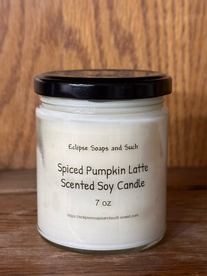 Spiced Pumpkin Latte Scented Soy Candle 7oz