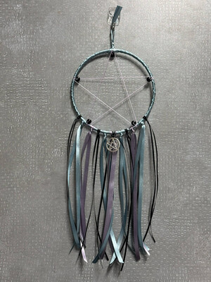 Pentagram Wall Hanger with Protection crystals