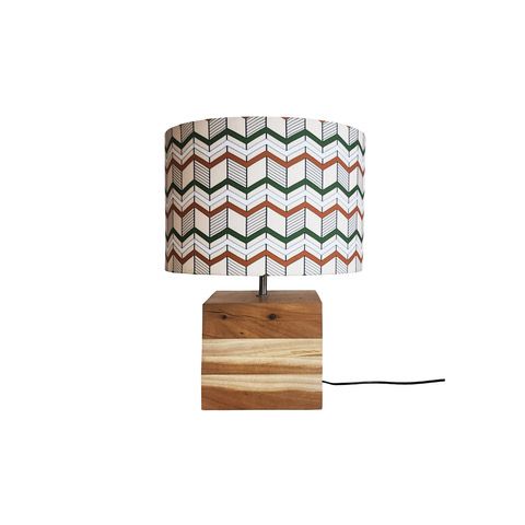 Zig Zag Drum Wood Table Lamp Zig Zag Drum Wood Table Lamp