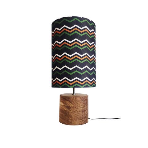 Zig zag table lamp Wooden base table lamp Zig zag table lamp Wooden base table lamp