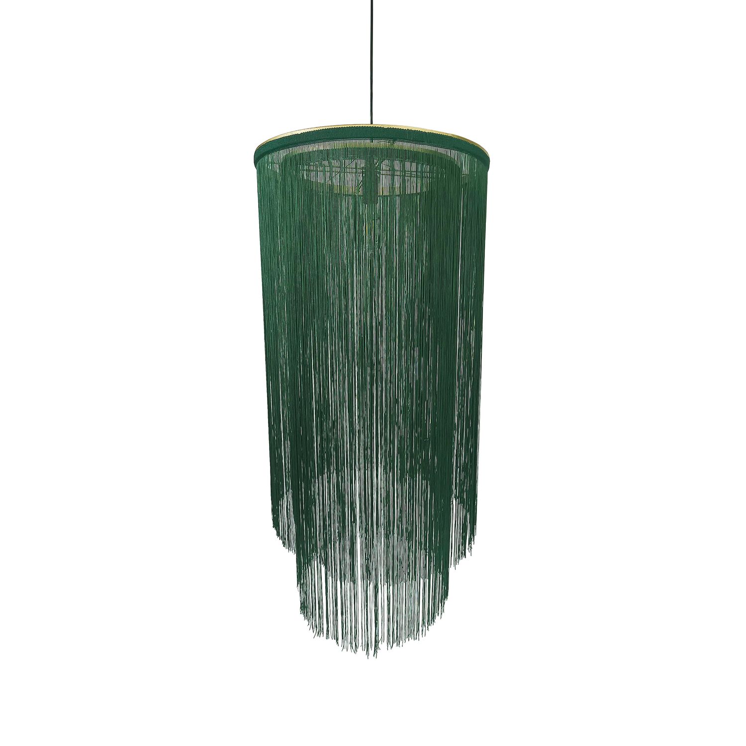 Double Tier Emerald Fringe Pendant Double Tier Emerald Fringe Pendant