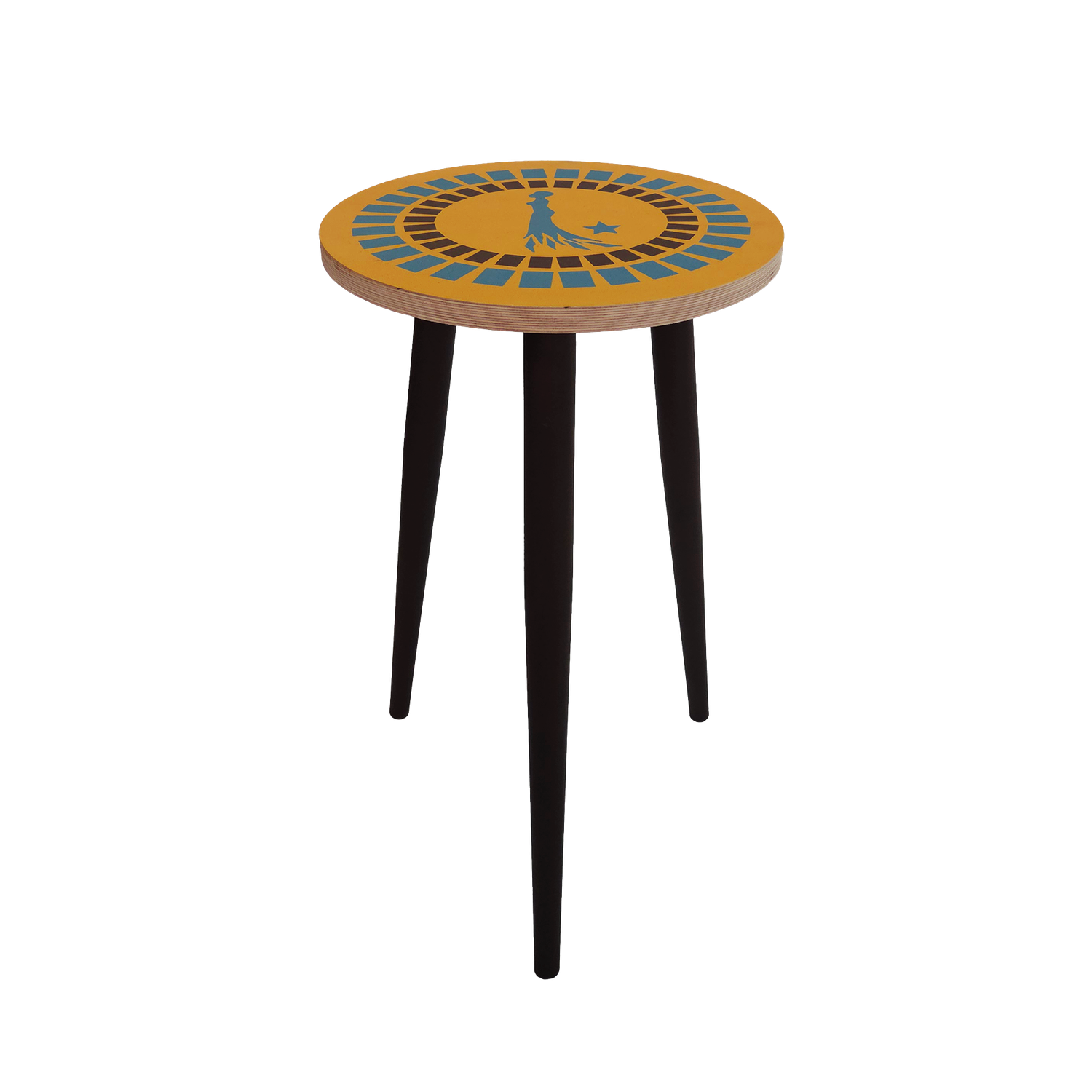 Mustard Cherry Side Table