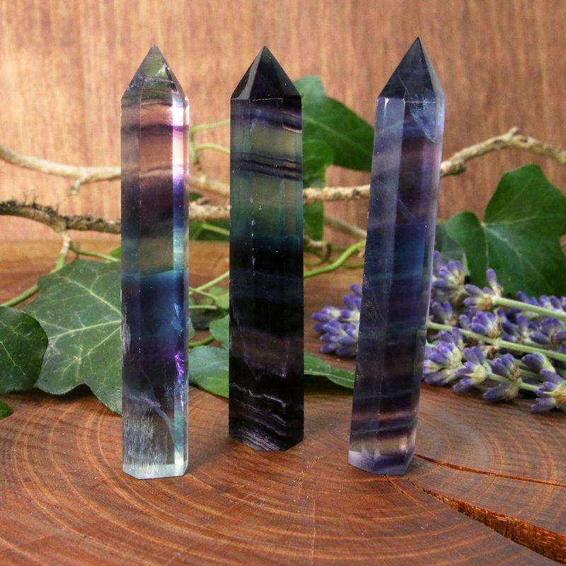 Fluorine rainbow AAA pointe polie 80 mm