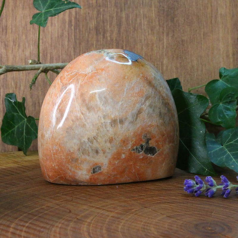 Pierre de lune orange A forme libre