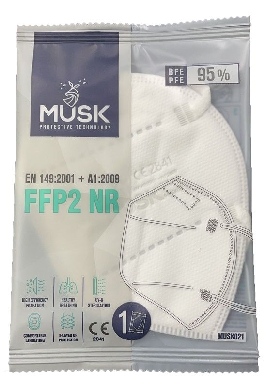 MUSK MASCHERINA FFP2 WHITE10PZ
