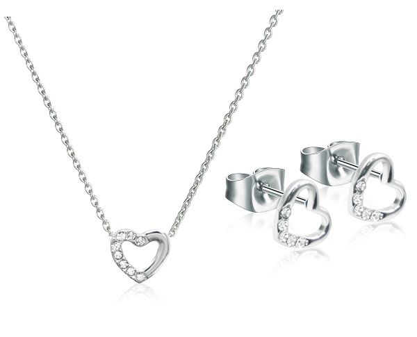 CDL PARURE OREC+COL CUORE ZIRC
