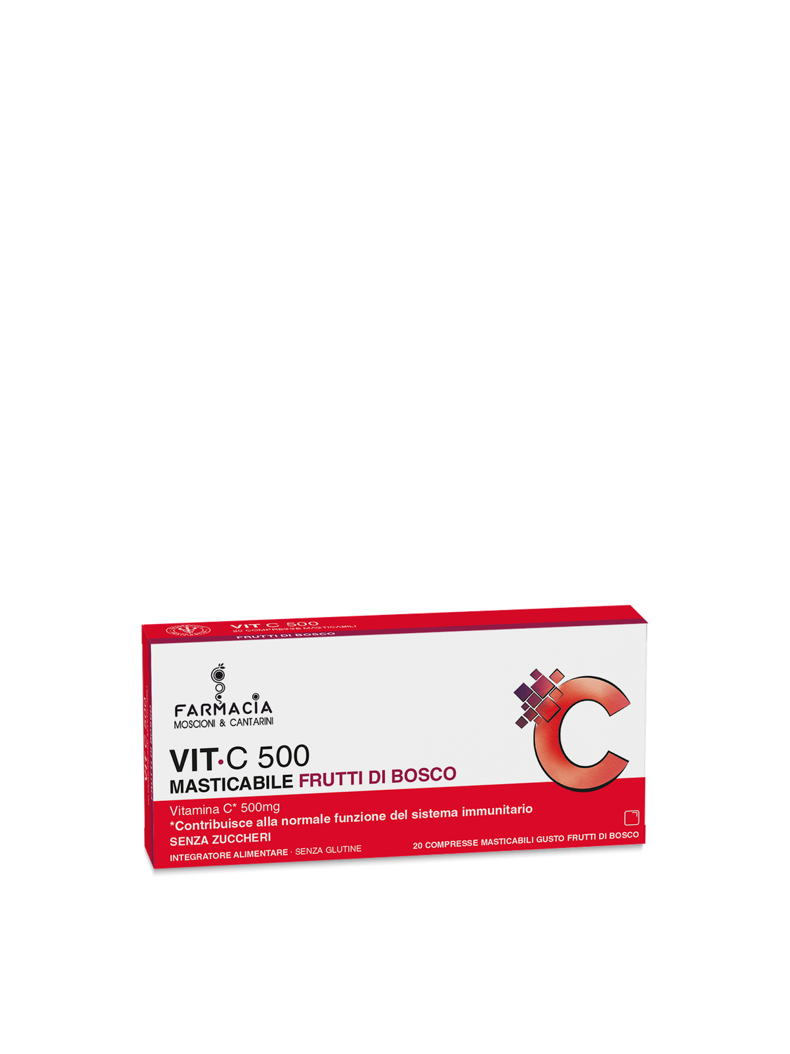 LFP VIT C 500 MASTIC FRUT20CPR