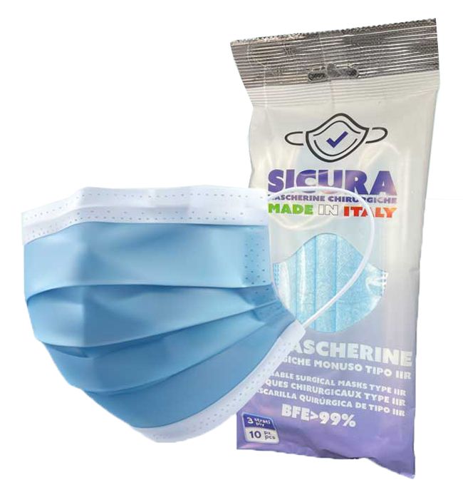 SICURA MASCHERINA CHIR IIR10PZ