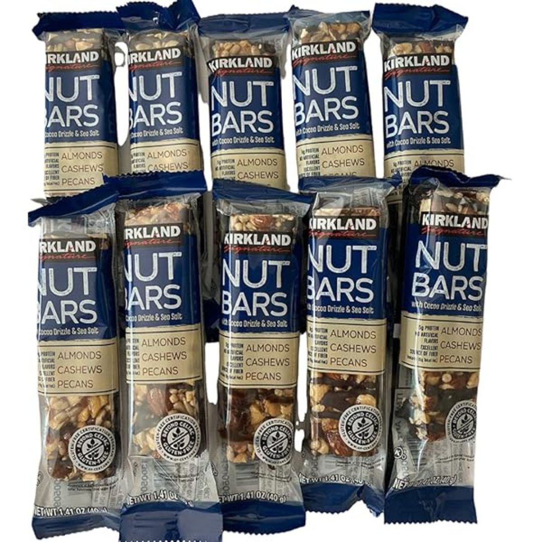 Nut Bars with Cocoa Drizzle & Sea Salt – Almonds, Cashews & Pecans (1.41 oz each)
